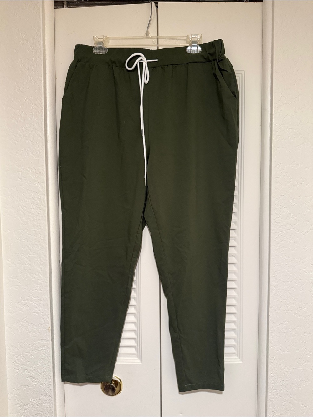 Women’s Olive Green Drawstring Casual Pants